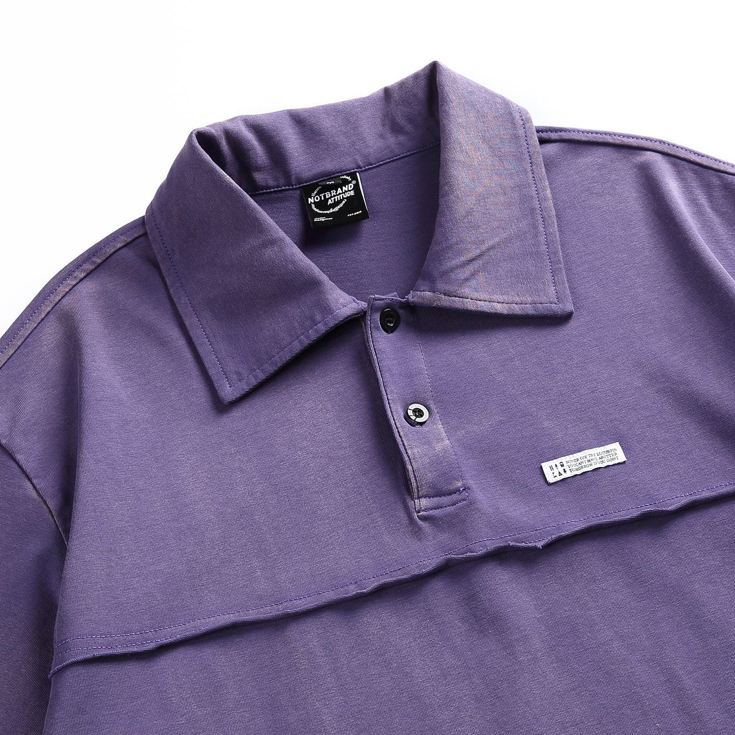 Hairy Edge Patchwork Polo Shirt