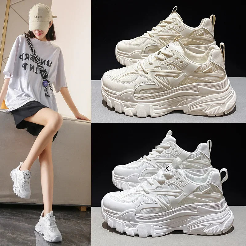 Versatile Thick Soled Dad Shoes for Girls