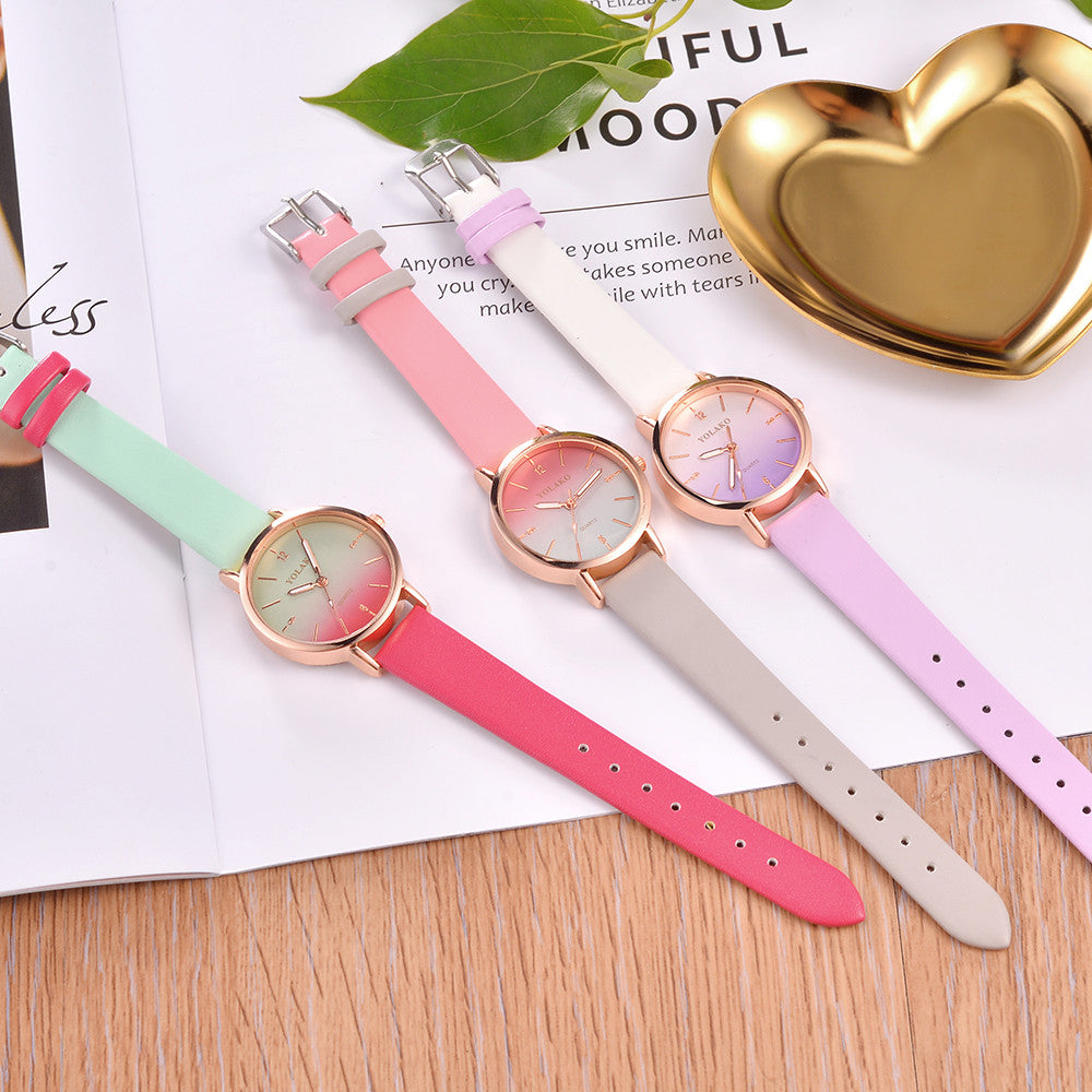 Harajuku Style Leather Quartz Women's Watch