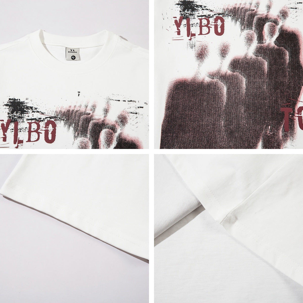 Harajuku Portrait Print Short Sleeve T-Shirt