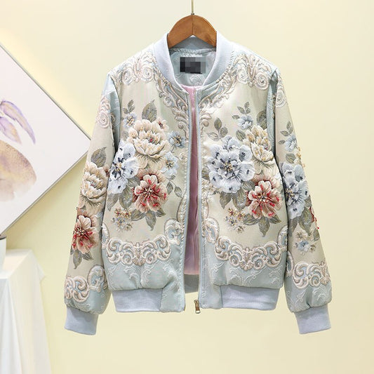 Custom Floral Print Outwear Jacket for Women - Harajuku Style