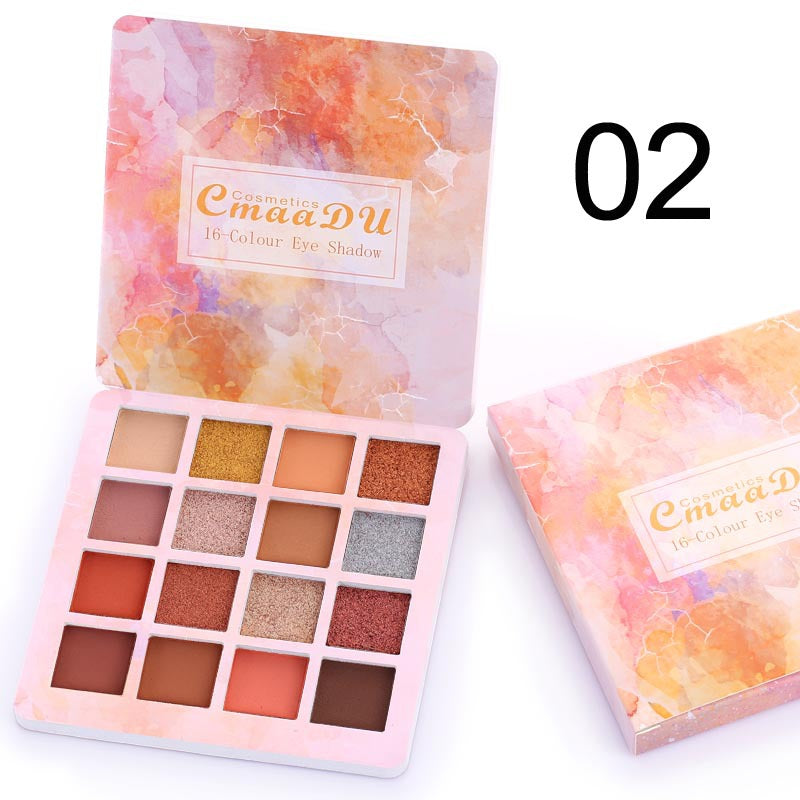 16 Vibrant Shades of Waterproof Shiny Eyeshadow