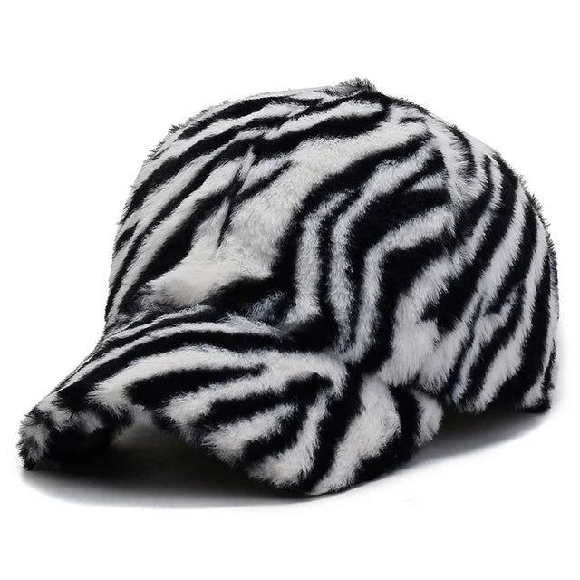 Leopard Print Short Brim Adjustable Baseball Cap