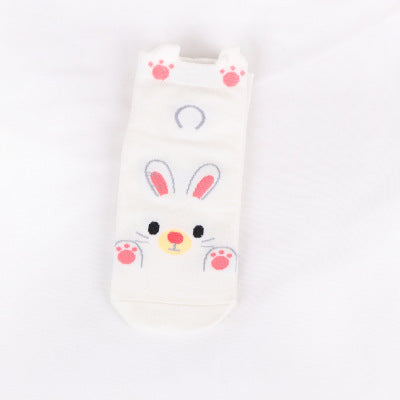 Kawaii Cartoon Cat & Dog Women’s Short Socks