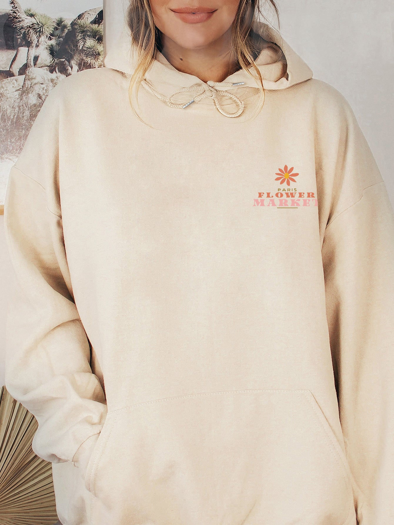 Playful Floral Oversized Hoodie