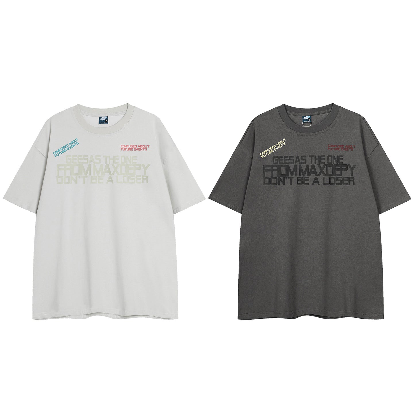 Letter Print Heavyweight Cotton Oversize T-Shirt