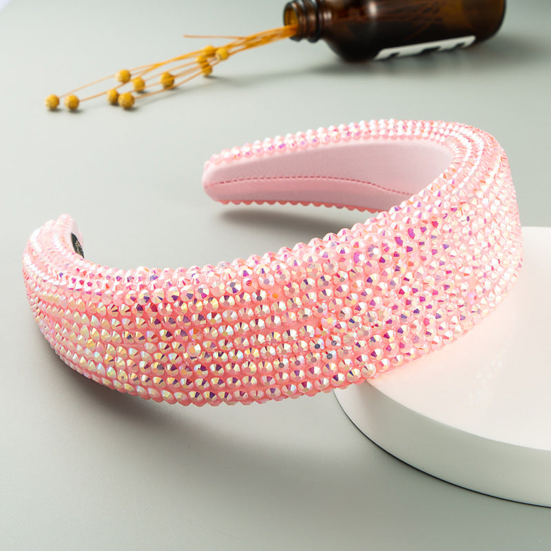 Fashion Fabric Inlaid Resin Drill Headband