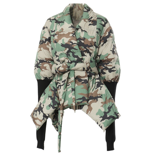 Personalized Camouflage Knitted Cuffs Cotton Jacket