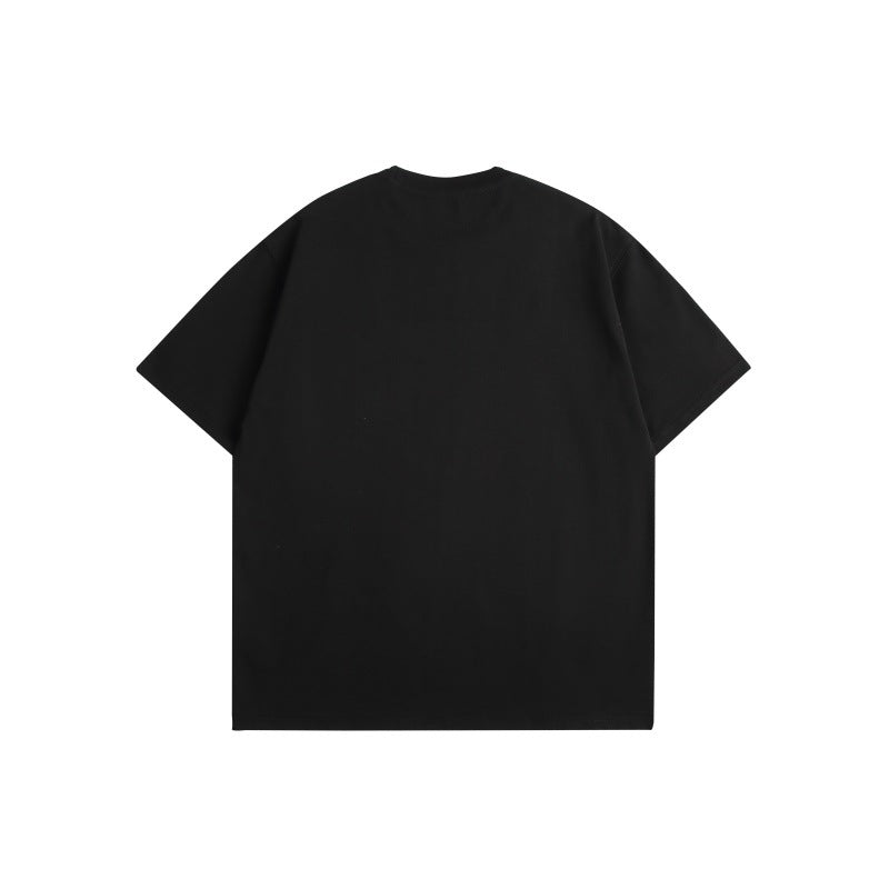 Playful Apple Core Print T-Shirt for Men and Women