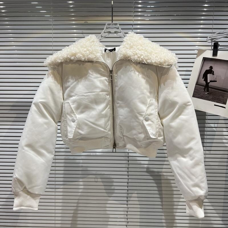 Harajuku Style Fleece Sailor Collar Jacket for Women