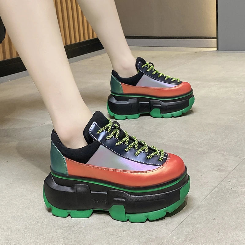 Harajuku Style Multicolor Chunky Sneakers for Women