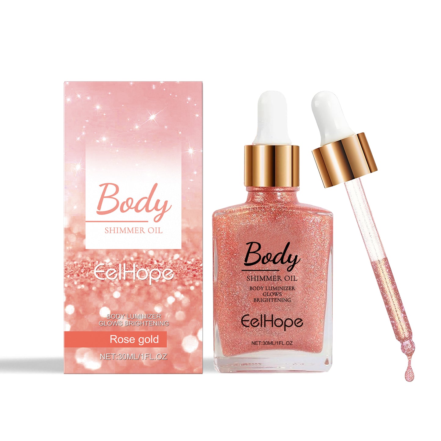 Harajuku Body Glitter Oil - Shimmering Highlighter Moisturizer