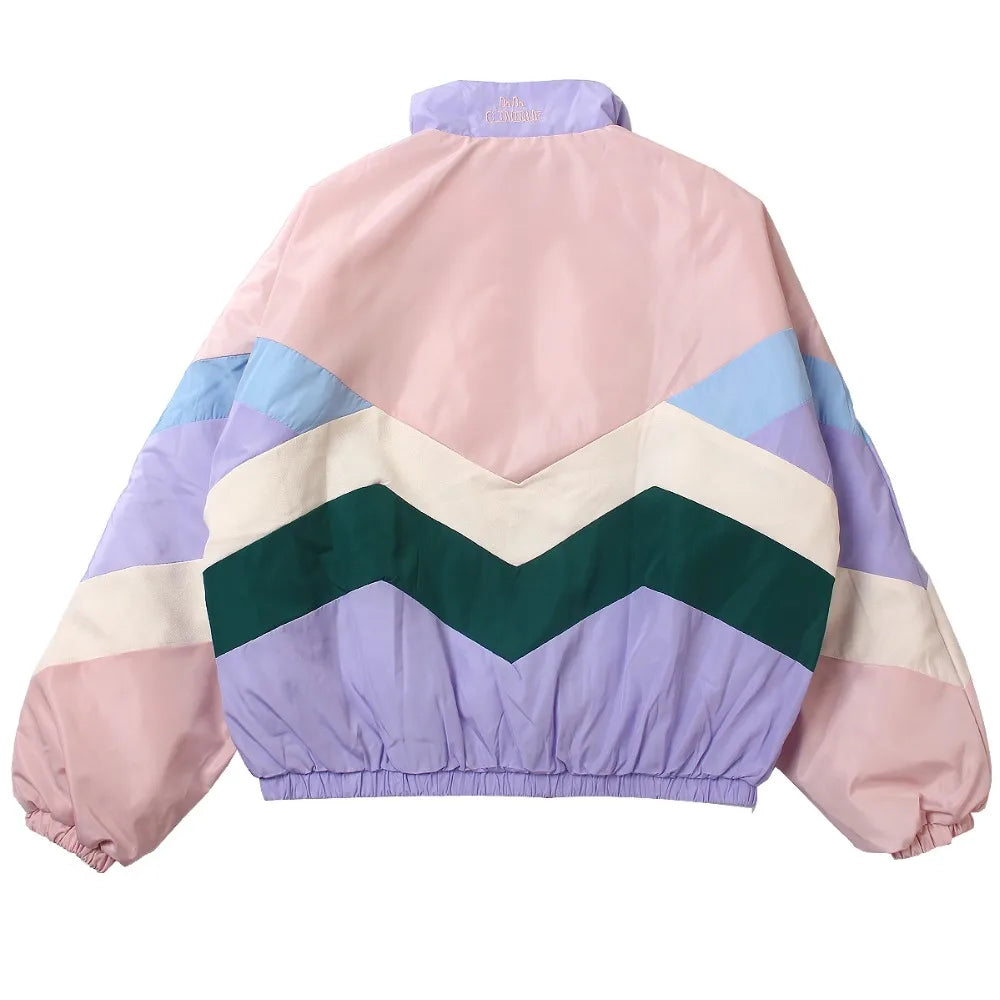 Playful Color Block Cartoon Embroidery Jacket