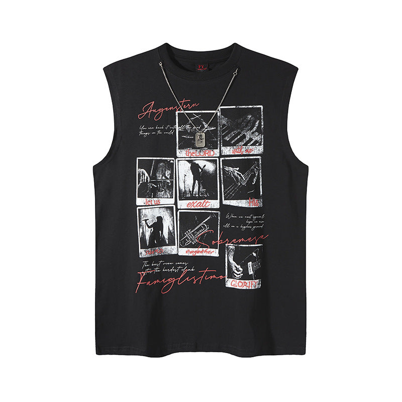 Men's Harajuku Style Sleeveless Hip Hop T-Shirt