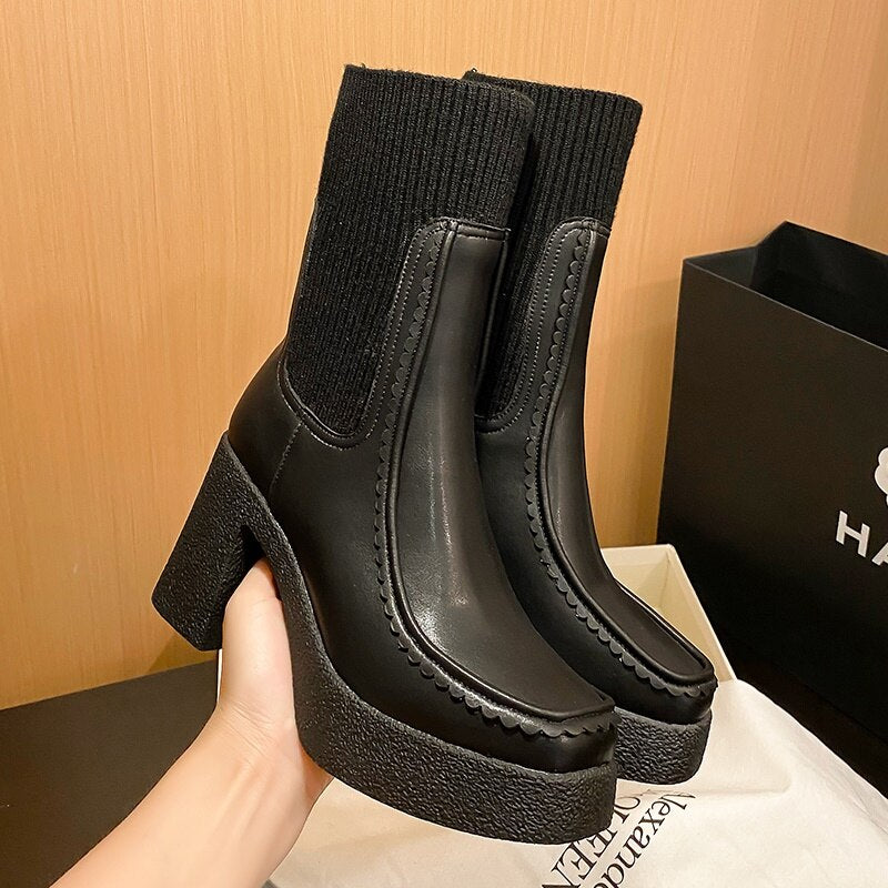 Harajuku Style Platform Ankle Boots for Women