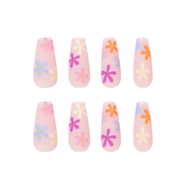 Pastoral Rainbow Sunflower Nail Enhancement Patch