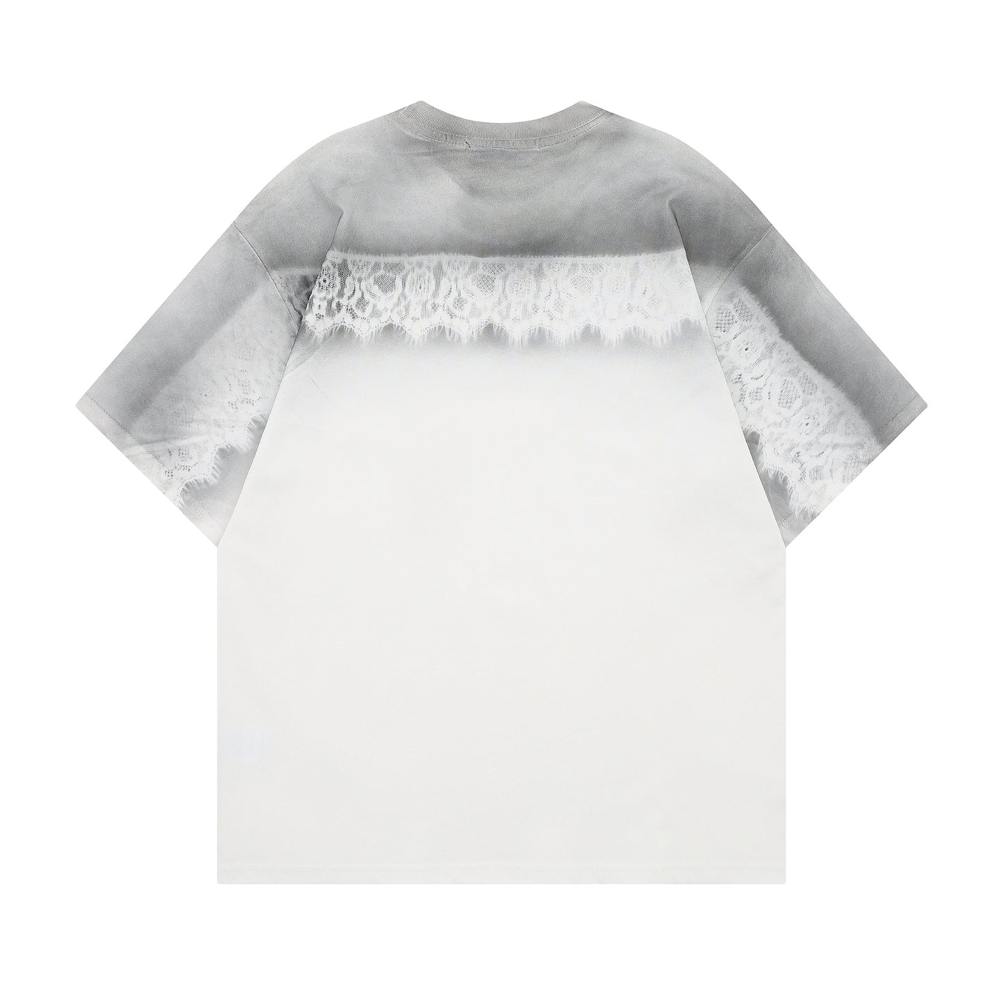 Design Lace Print Short Sleeve T-Shirt