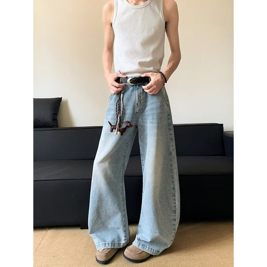 Harajuku Style Loose Straight Leg Denim Pants
