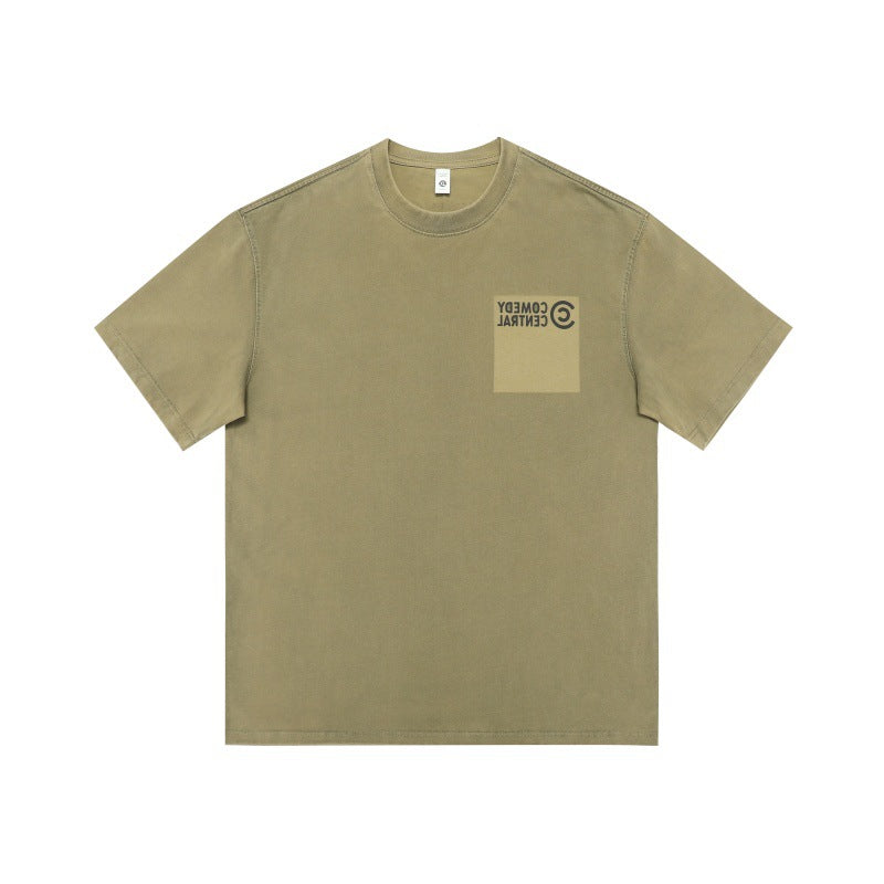 Washed & Distressed Harajuku Letter Print T-Shirt
