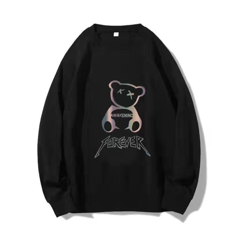 Korean Edition Loose Fit Casual Long Sleeve Sweater for Men