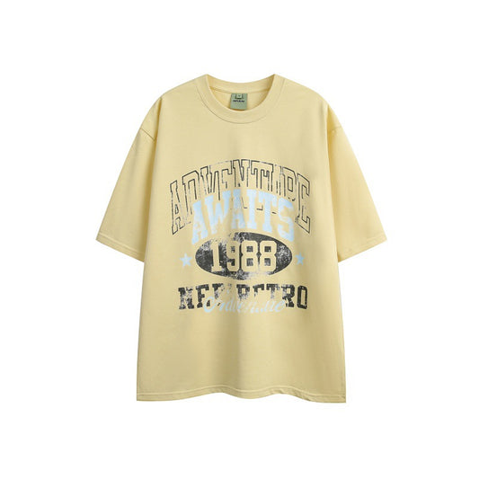 Harajuku Style Vintage Print Loose Fit T-Shirt