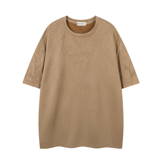 Harajuku Style Embroidered Short Sleeved T-Shirt