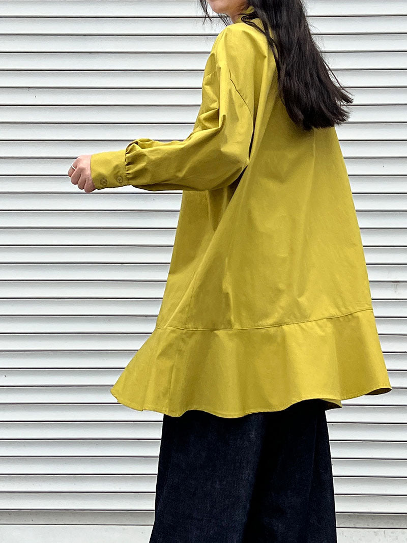 Minimalist Collar Dress with Fish Tail Hem