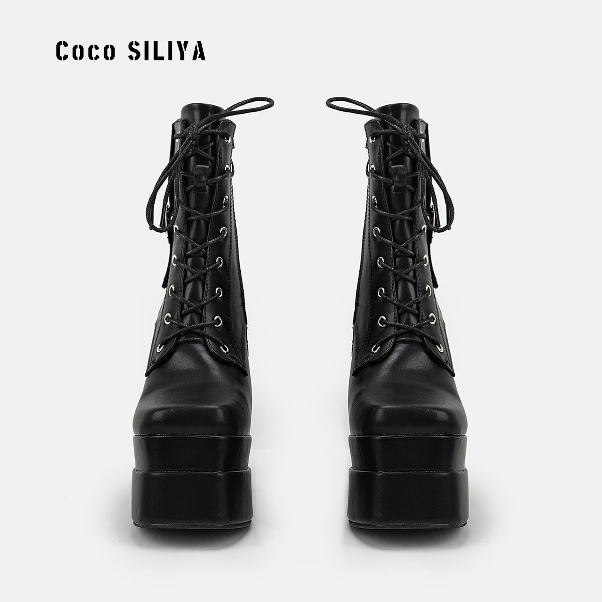 Harajuku Style Large Boots with Thick Heel