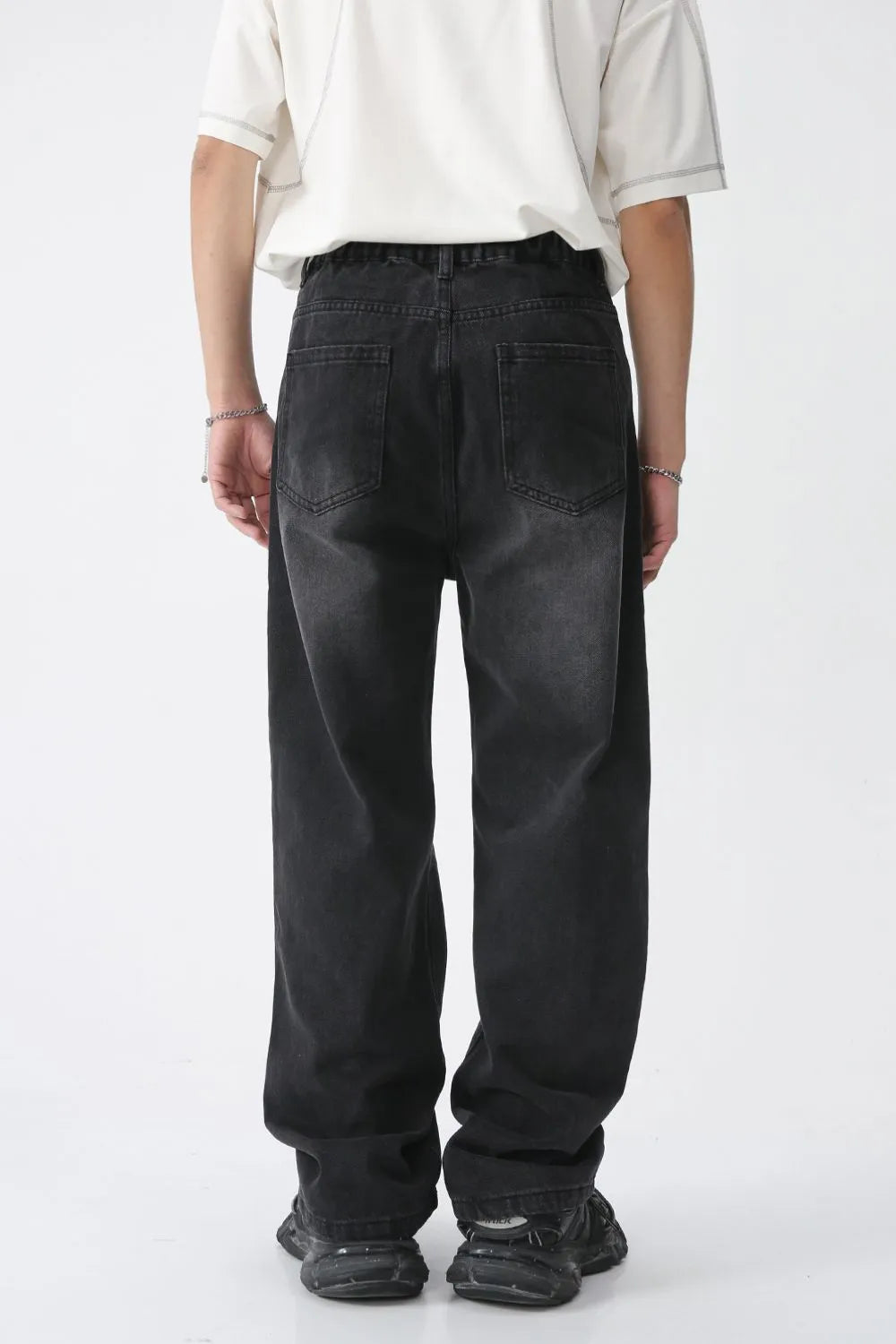 Distressed Mid Rise Men's Jeans - Harajuku Style
