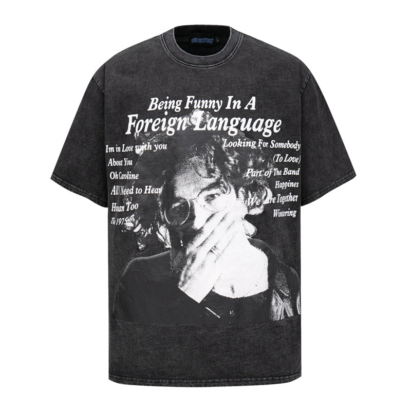 Playful Cartoon Printed T-Shirt for Men and Women