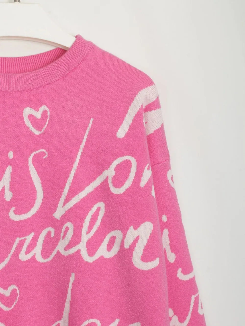 Drawstring Hem Letter Pattern Sweater