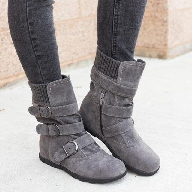 Winter Buckled Calf Women's Boots