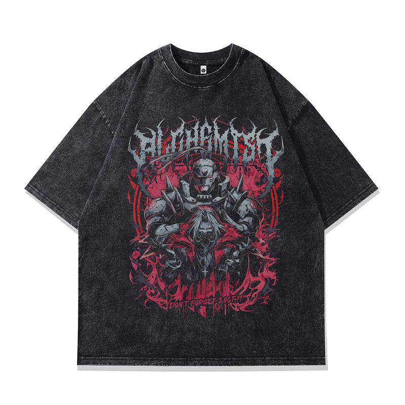 Harajuku Style Skull Demon Cotton Tee