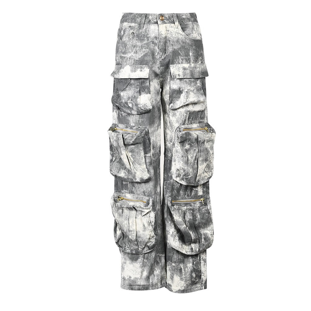 Women's High Waist Camouflage Cargo Pants - Harajuku Style