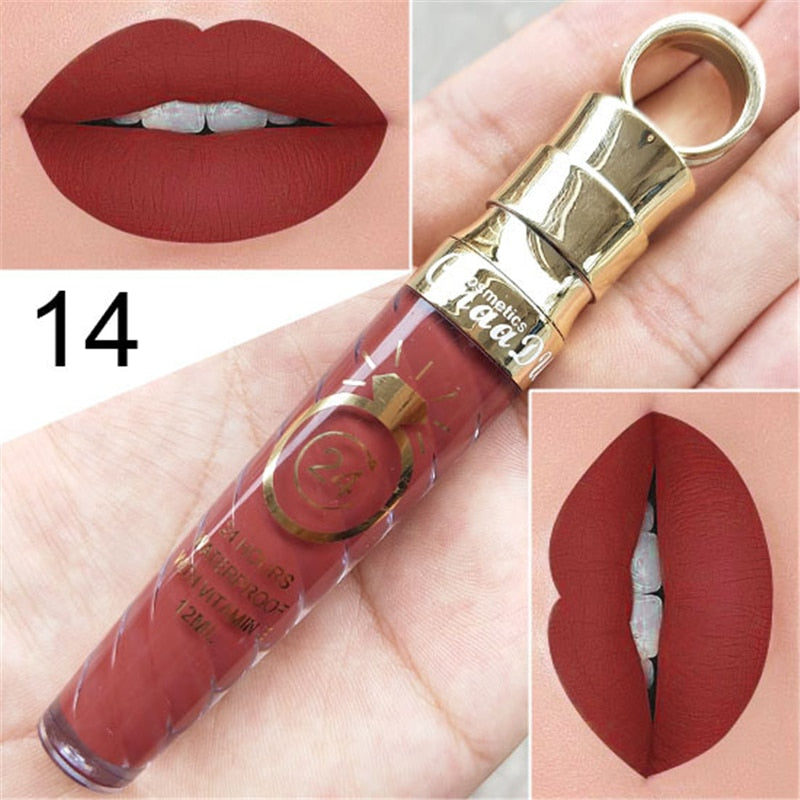 20 Colors Waterproof Long Lasting Matte & Shimmer Lip Gloss