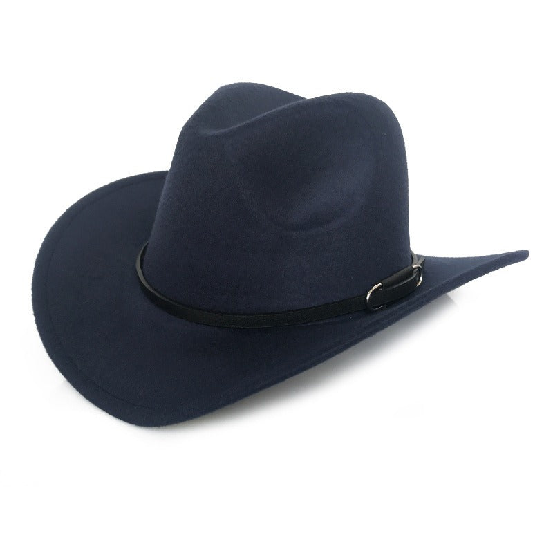 Vintage Woolen Denim Top Hat for Autumn & Winter