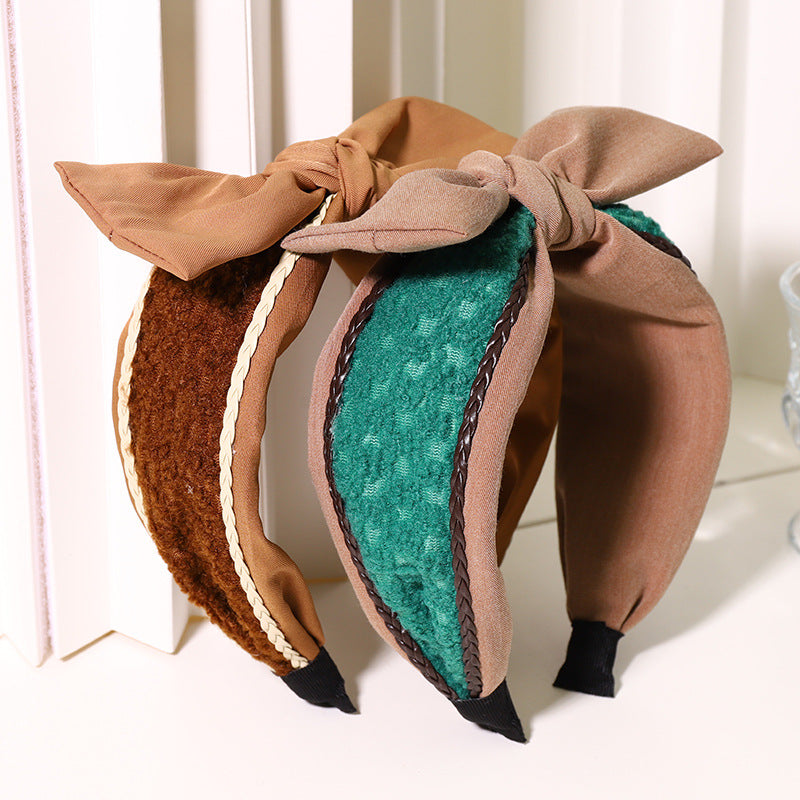 Harajuku Style Woolen Bow Knot Headband