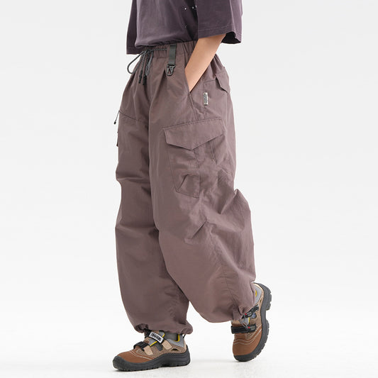 Harajuku Style Unisex Drawstring Cargo Pants - Casual Streetwear