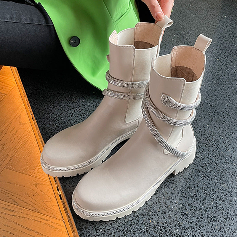Harajuku Style Women's Thick Soled Chelsea Boots