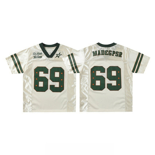 Retro V-neck Loose Fit Women's Summer Tee