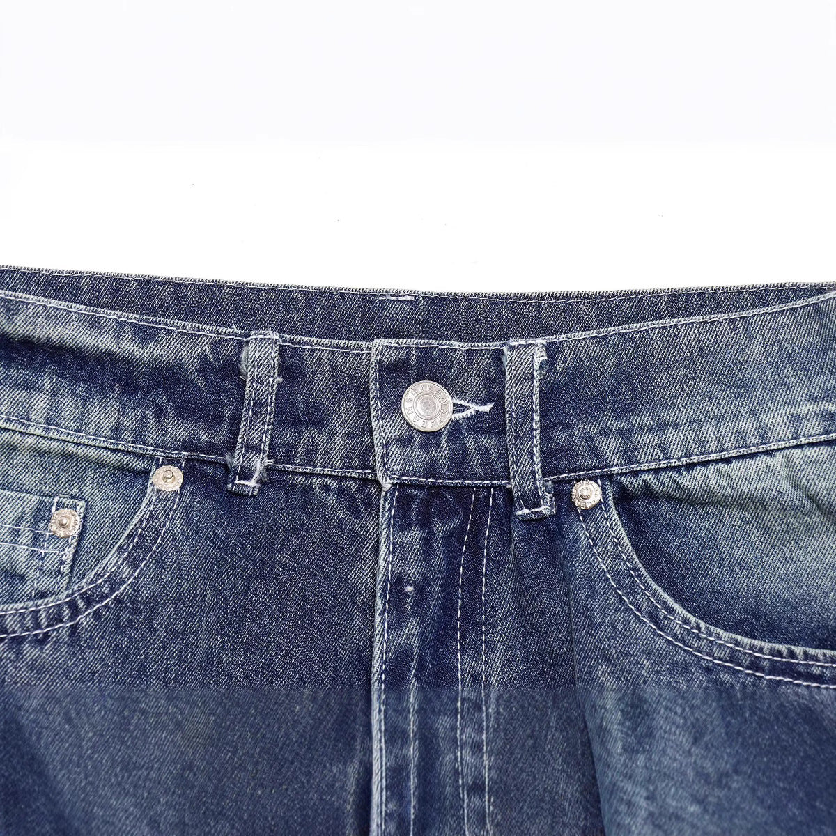 Sea Blue Ripped Long Jeans for Women - Harajuku Style