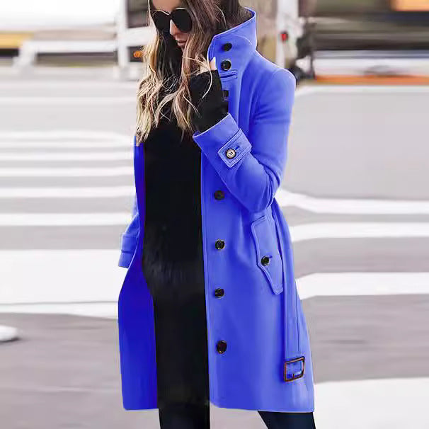 Harajuku Style Woolen Multi-Button Coat