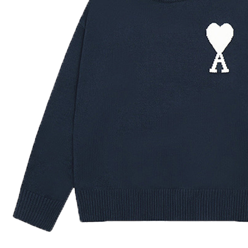 Big Heart Jacquard Knitted Sweater