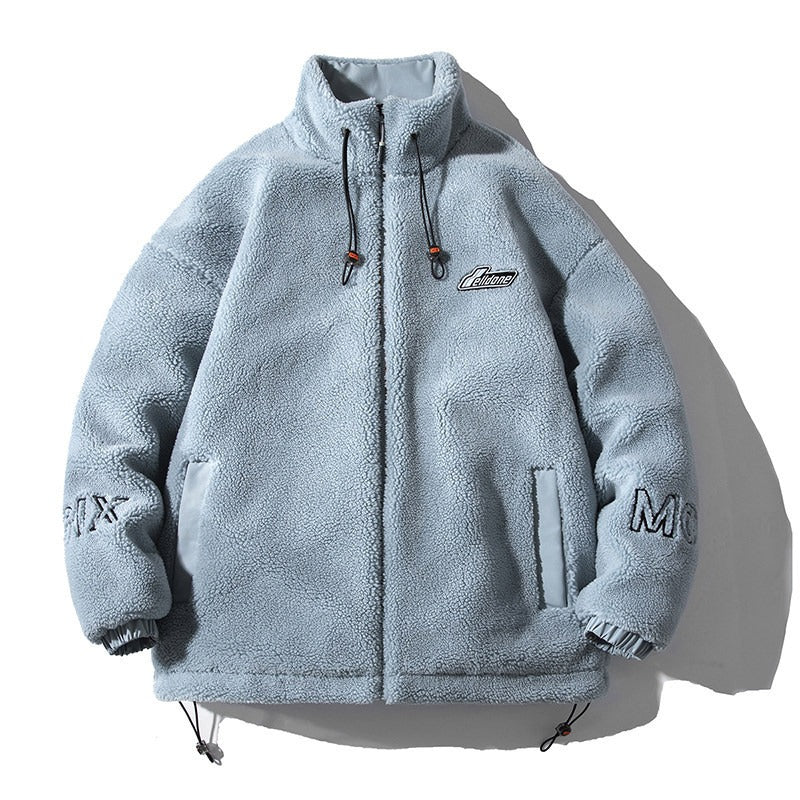 Thickened Lamb Cashmere Cotton Jacket for Men