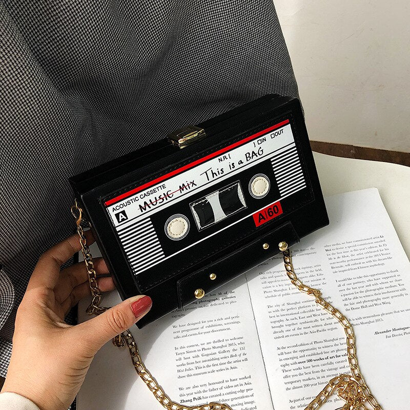 Cute Cassette Tape Shoulder Bag - Harajuku Style