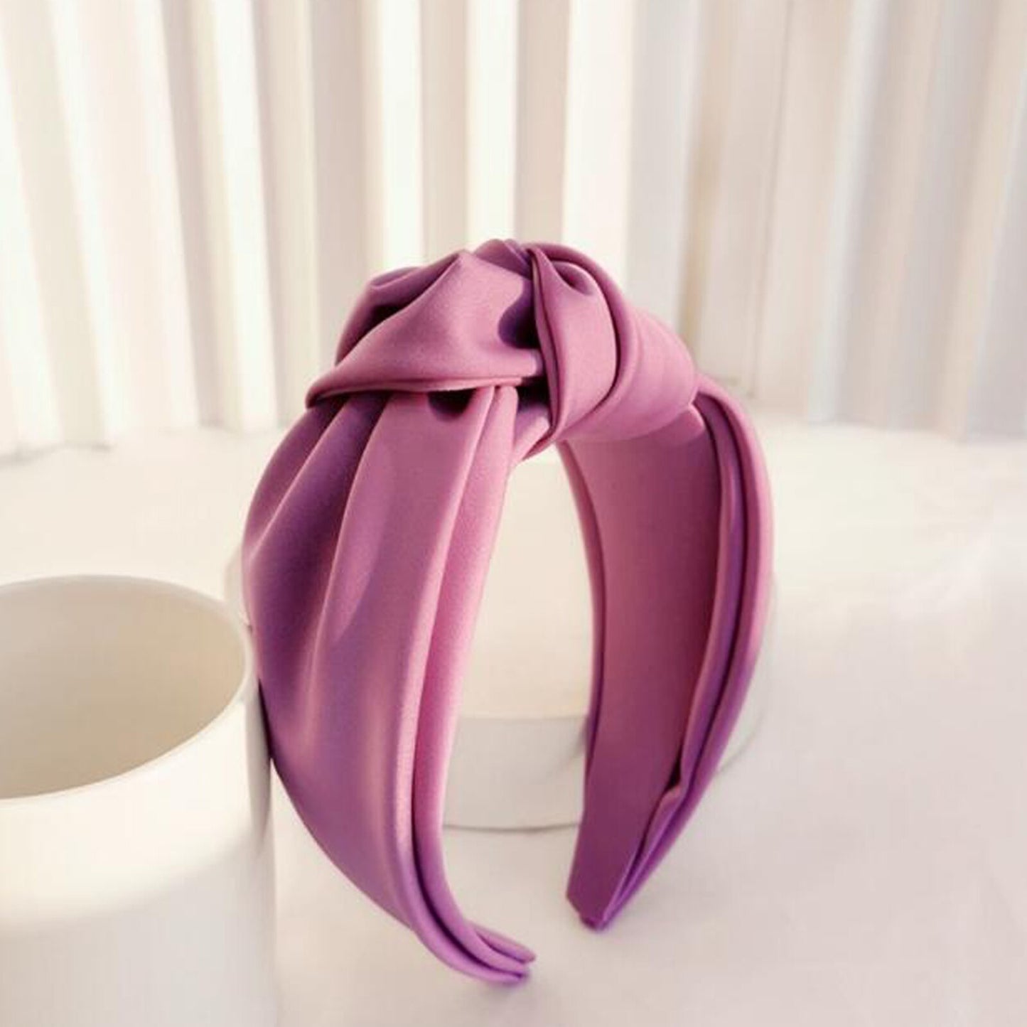 Wide Solid Color Hairband for Women
