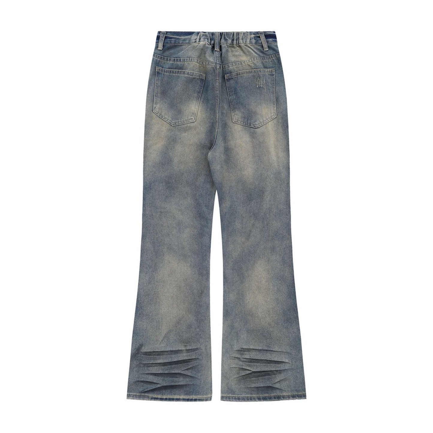 Harajuku Style Washed Straight Leg Jeans - Unisex