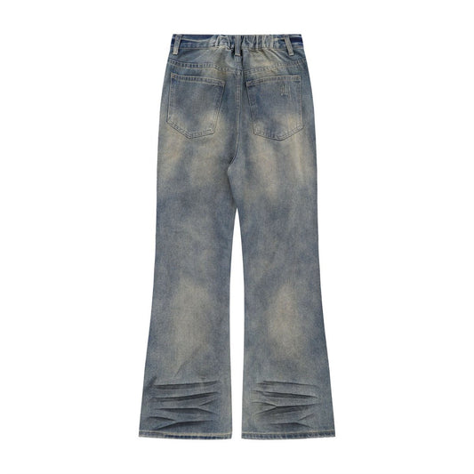 Harajuku Style Washed Straight Leg Jeans - Unisex