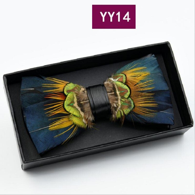 Tie Feathers PU Bow Ties Butterfly