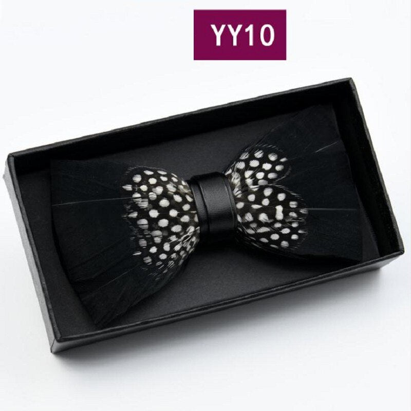 Tie Feathers PU Bow Ties Butterfly
